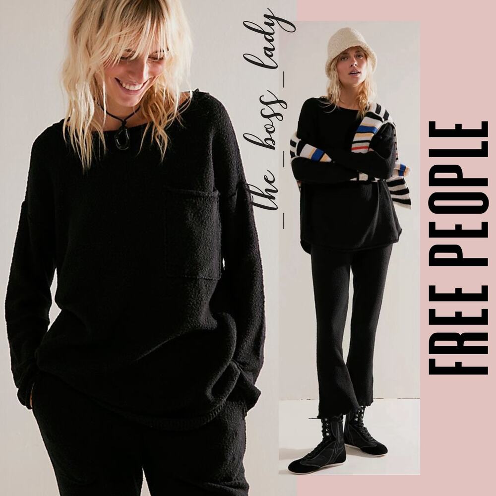 Free People Black Sweater